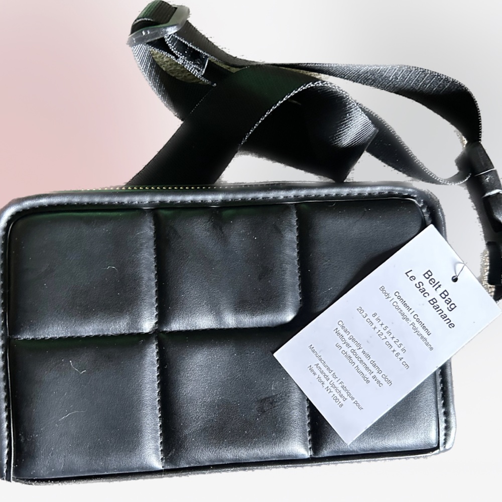 Amanda Uprichard Black Quilted Bum Bag